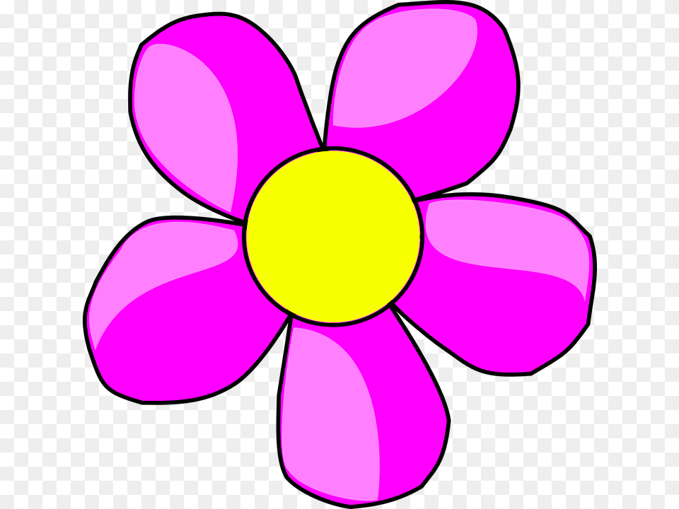 Flower Petal Clipart Flower Cartoon Clipart, Anemone, Daisy, Plant, Purple Png
