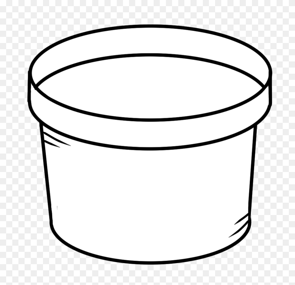 Flower Pot Clipart Black And White Clip Art, Bucket Free Png