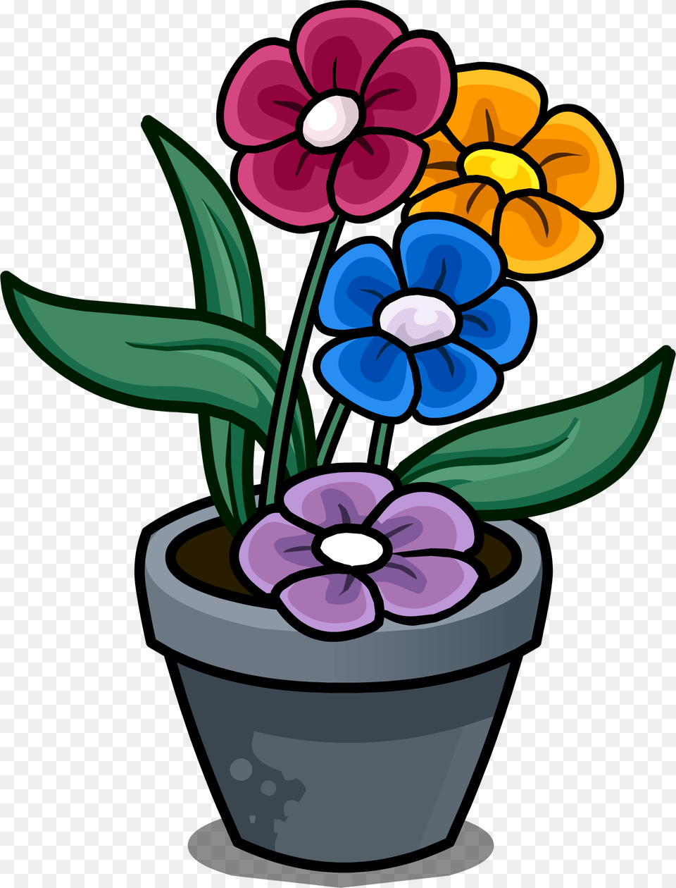 Flower Pot For Drawing, Potted Plant, Plant, Flower Arrangement, Geranium Free Png Download