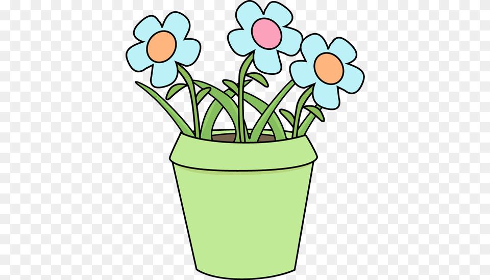 Flower Pot With Blue Flowers Clip Art Pot Of Flowers Clipart, Plant, Potted Plant, Planter, Vase Free Png