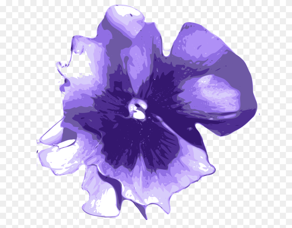 Flower Purple Blue Watercolor Violet Flower, Petal, Plant, Person, Geranium Free Png