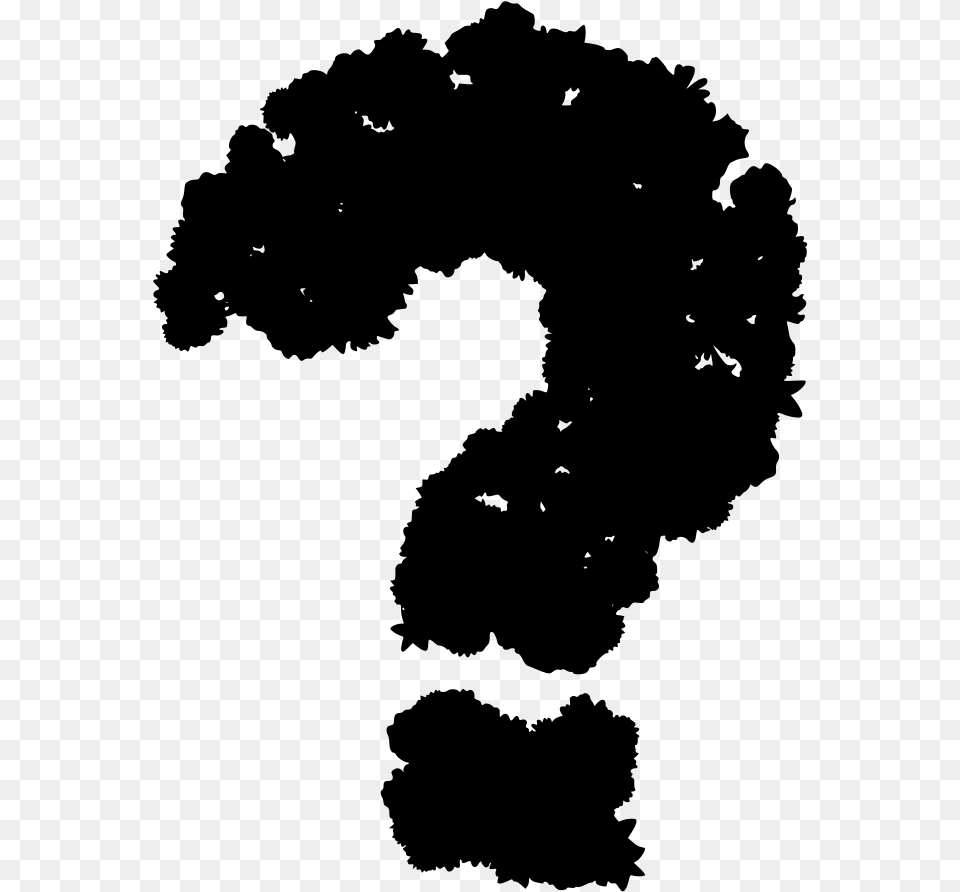 Flower Question Mark, Gray Free Png