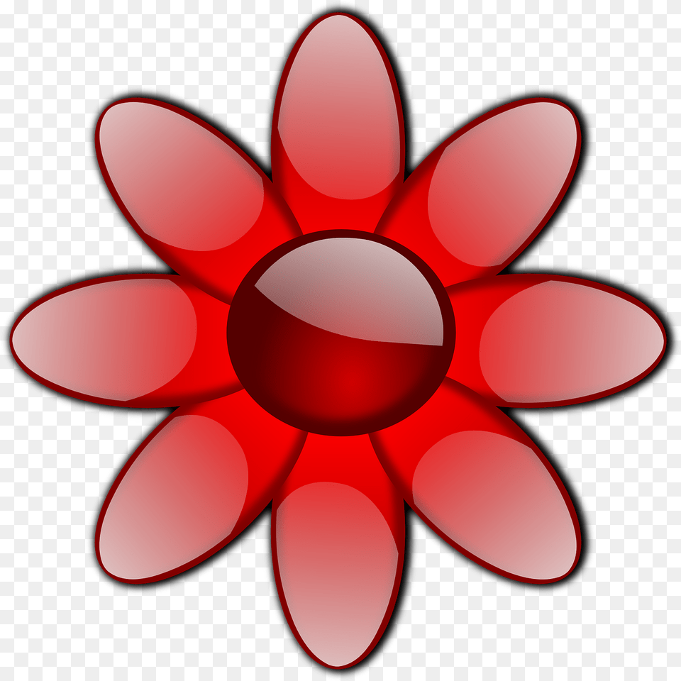 Flower Red Glass Flowers Clip Art, Dahlia, Plant, Petal, Daisy Free Transparent Png