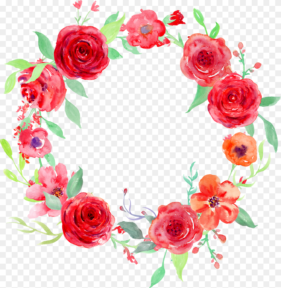 Flower Ring Watercolor, Art, Floral Design, Graphics, Pattern Png