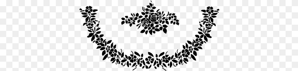 Flower Rose And Swag Stencil Stamperia Stencil Categoria M 44x30 010 Centro Rose, Gray Free Png