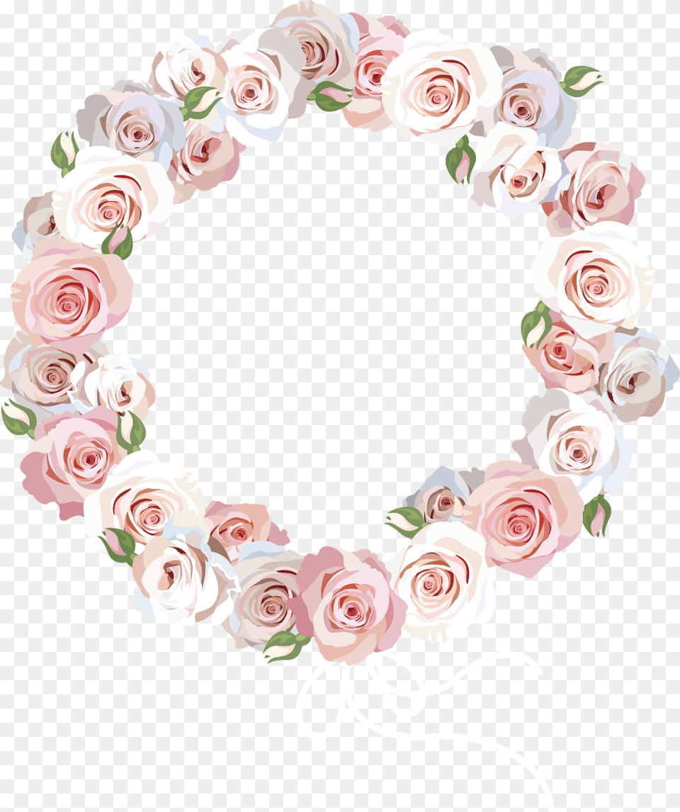 Flower Rose Illustration Euclidean Vector Border Transparent Background Flower Circle, Art, Floral Design, Graphics, Pattern Png
