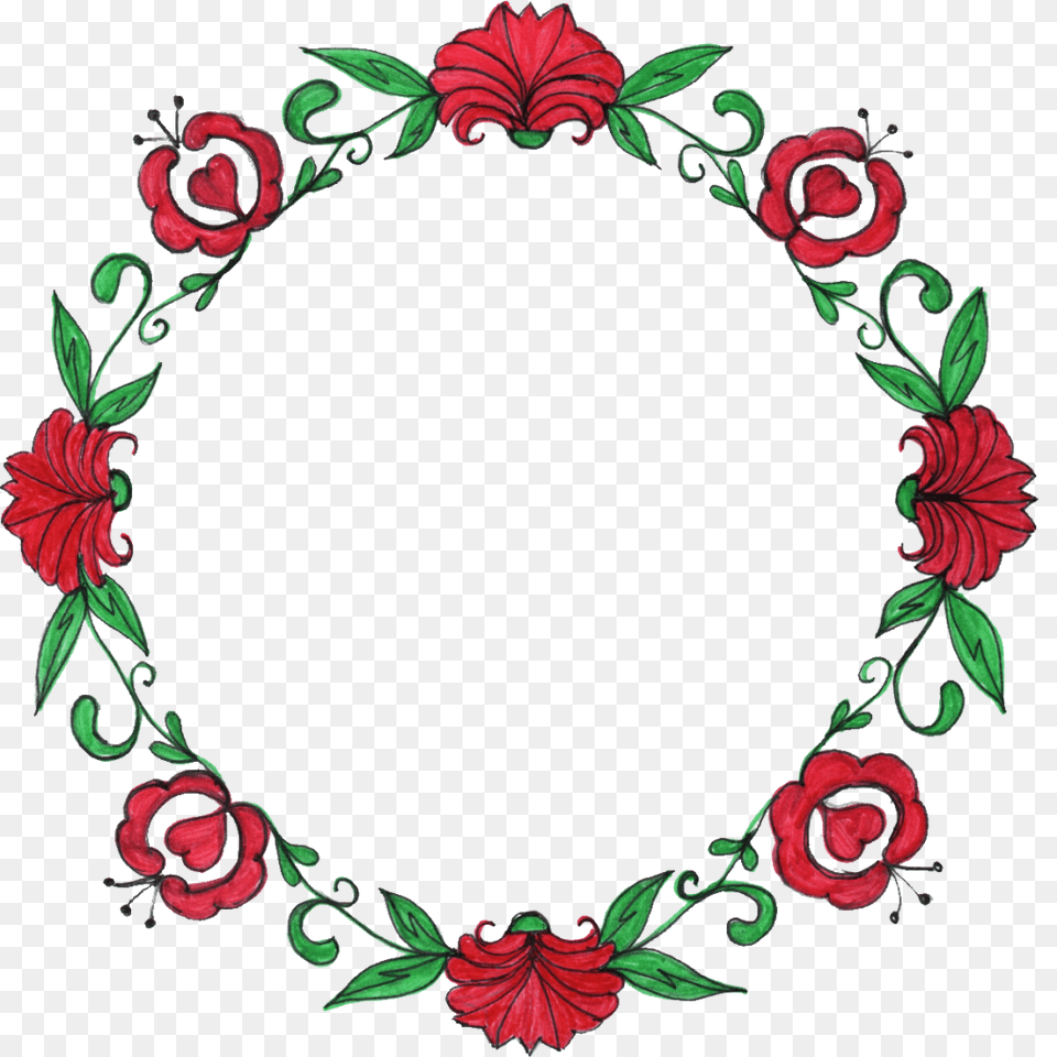 Flower Round Frame, Pattern, Art, Floral Design, Graphics Free Png