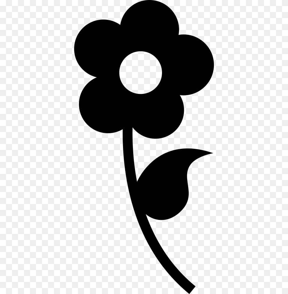 Flower Shape Of Five Petals, Stencil, Silhouette, Nature, Outdoors Png Image