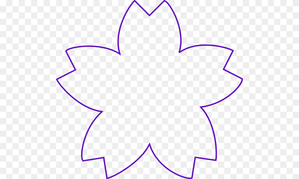 Flower Shape Purple Clip Art At Clker Vector Clip Art Flower Shape Outline, Leaf, Plant, Bow, Weapon Png Image