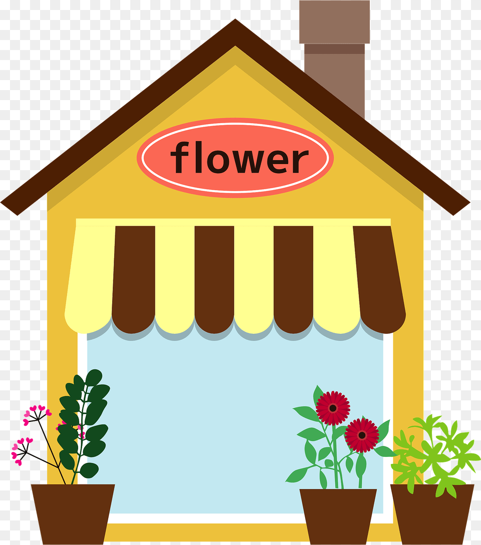 Flower Shop Clipart, Awning, Canopy, Plant, Potted Plant Png Image
