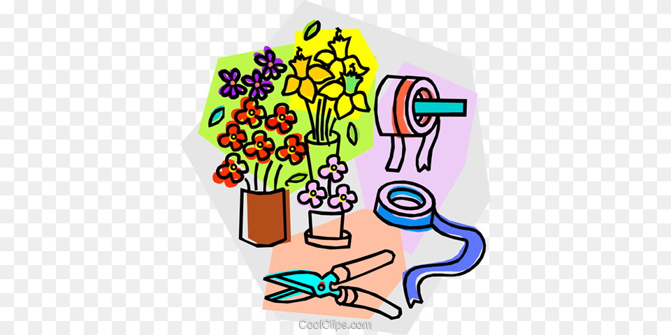 Flower Shop Supplies Royalty Vector Clip Art Illustration, Graphics, Dynamite, Weapon Png Image