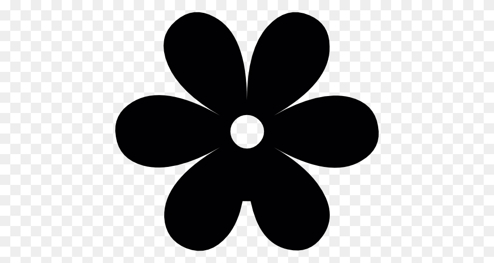 Flower Silhouette, Stencil Free Transparent Png