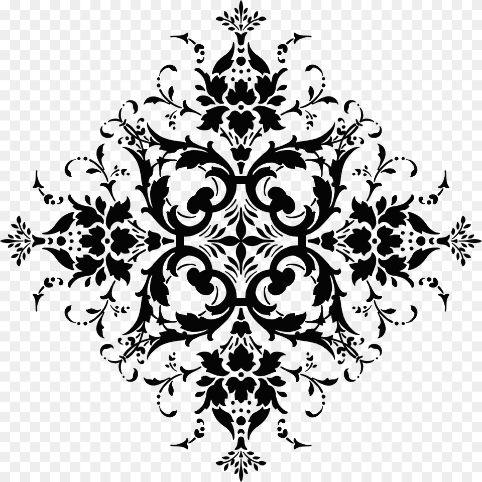 Flower Silhouette Download Silhouette Vector Design Black And White Floral, Art, Floral Design, Graphics, Pattern Png