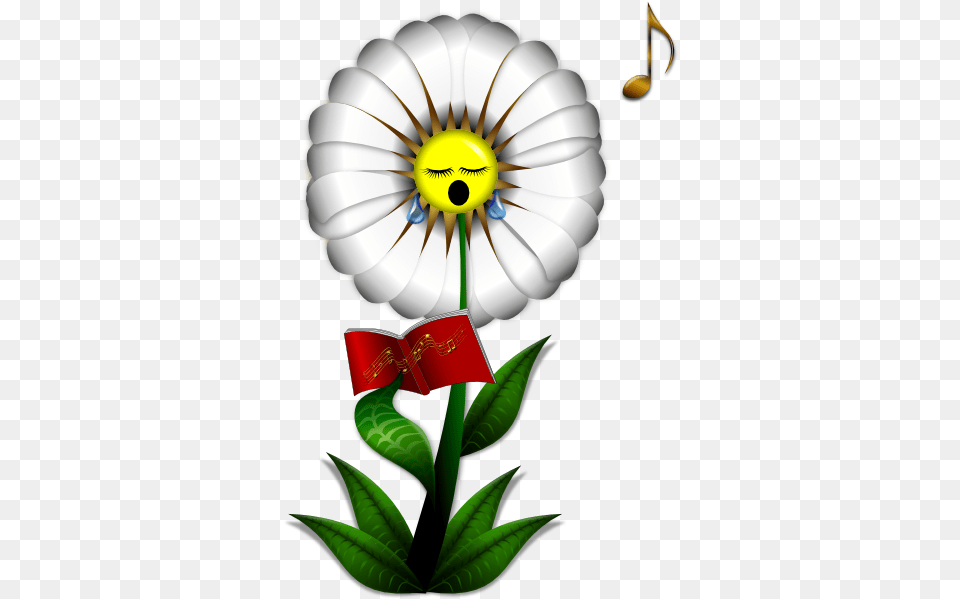 Flower Singing Clip Arts For Web Clip Arts Flower Singing, Daisy, Plant, Petal, Anemone Png Image