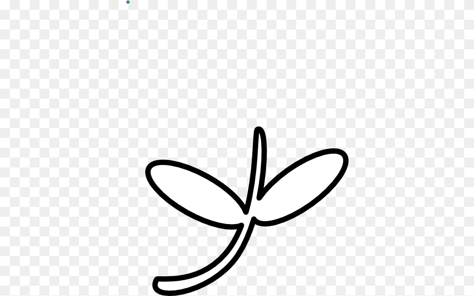 Flower Stem Outline Clip Art Vector Clip Art Flower Stem Clipart Black And White, Stencil, Logo, Animal, Fish Png