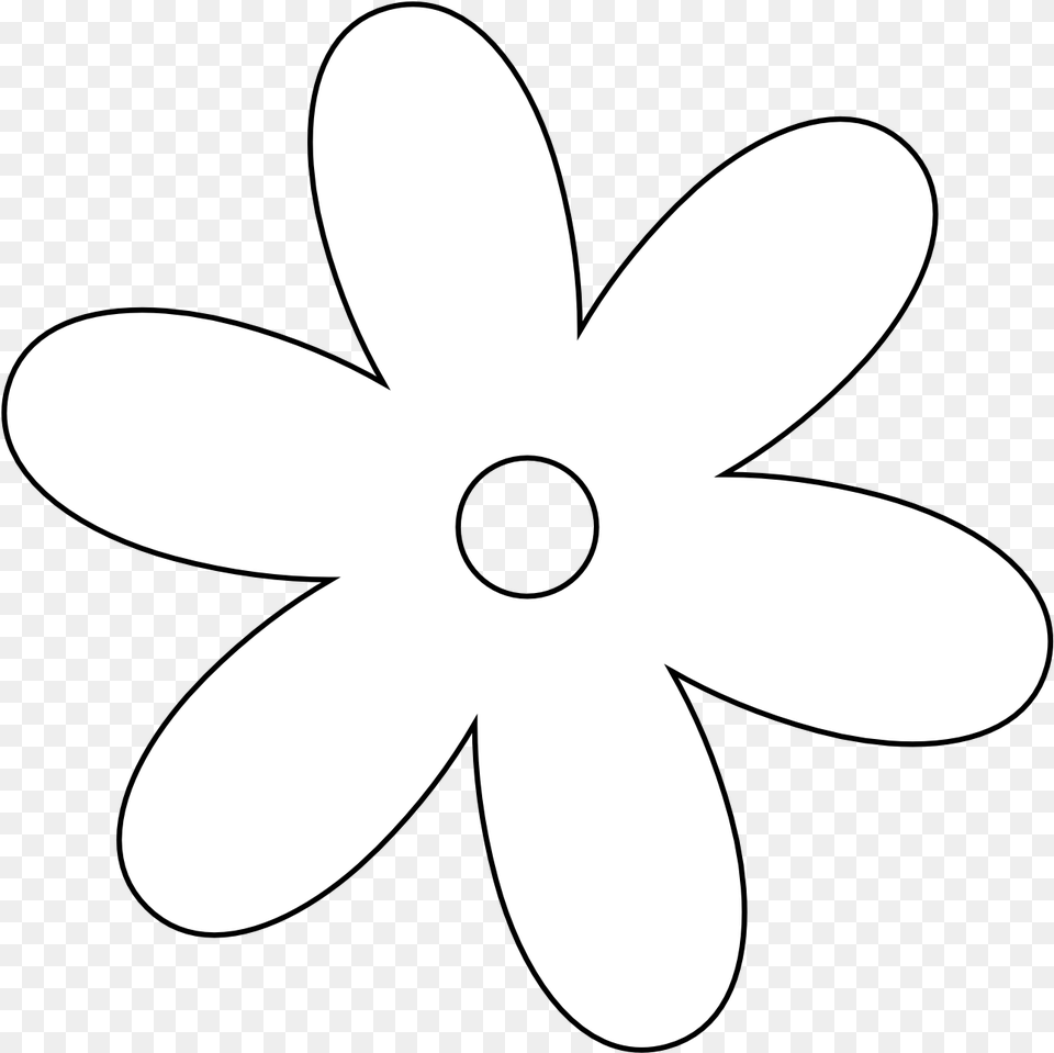 Flower Tattoo Black And White Flower White Clip Art, Plant, Daisy, Anemone, Stencil Free Png