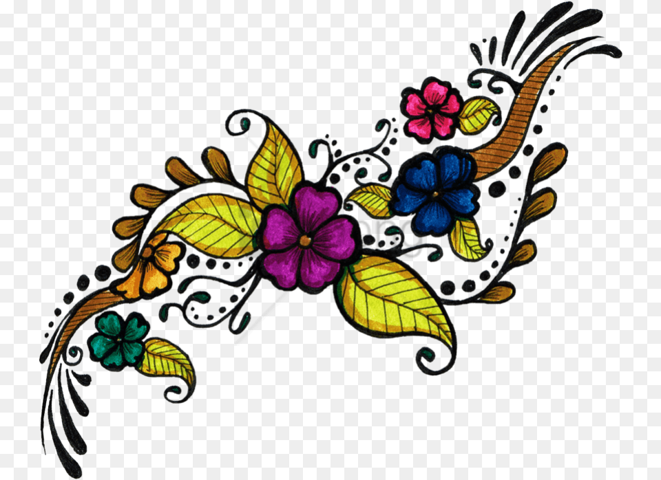 Flower Tattoo Designs, Art, Embroidery, Floral Design, Graphics Png