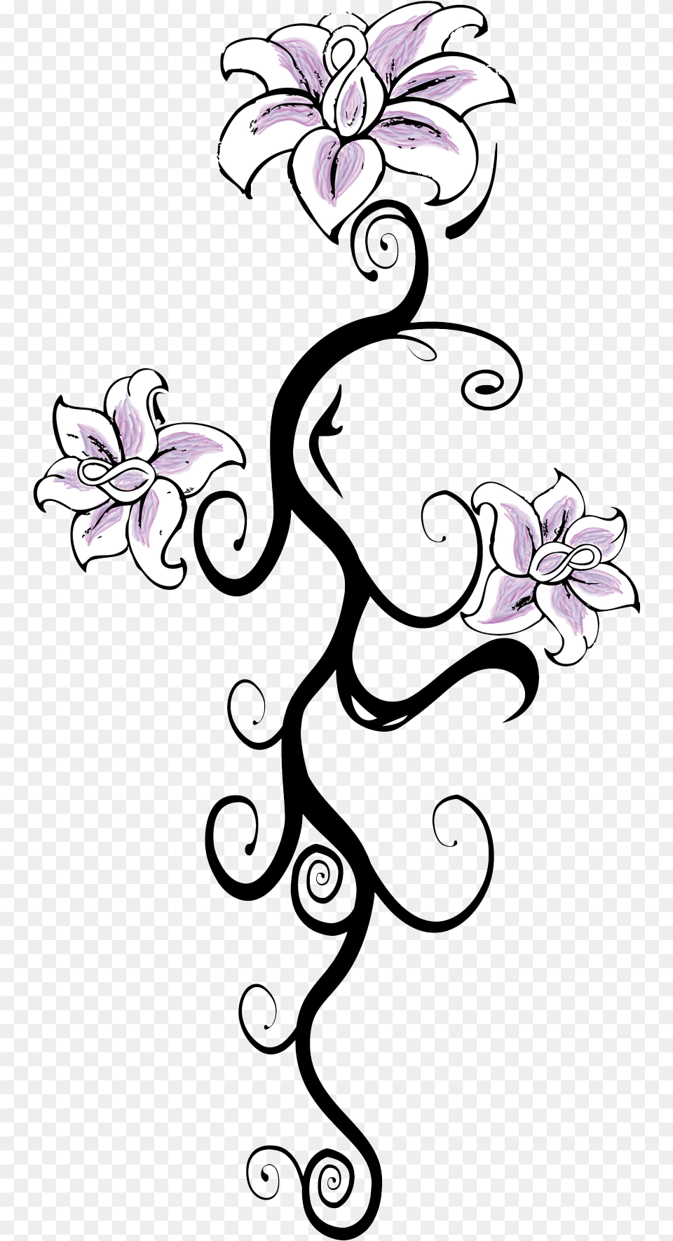 Flower Tattoo Transparent Flower Tattoo Design, Plant, Art, Floral Design, Graphics Free Png Download