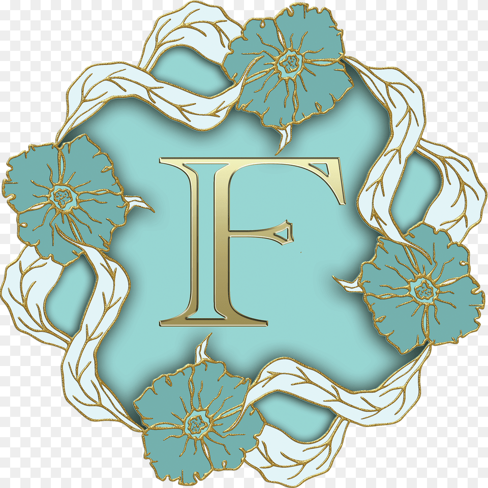 Flower Theme Capital Letter F, Pattern, Herbal, Herbs, Plant Free Png