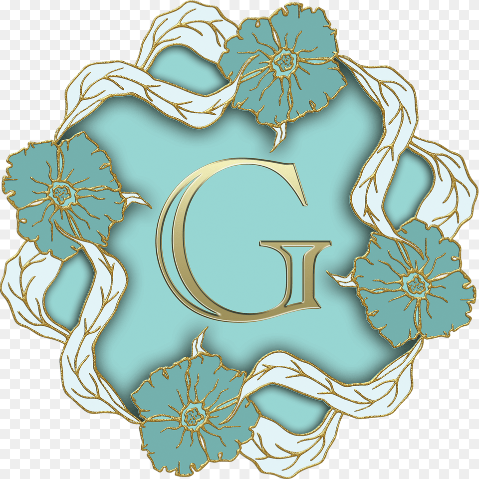 Flower Theme Capital Letter G, Pattern, Art, Graphics, Floral Design Png Image