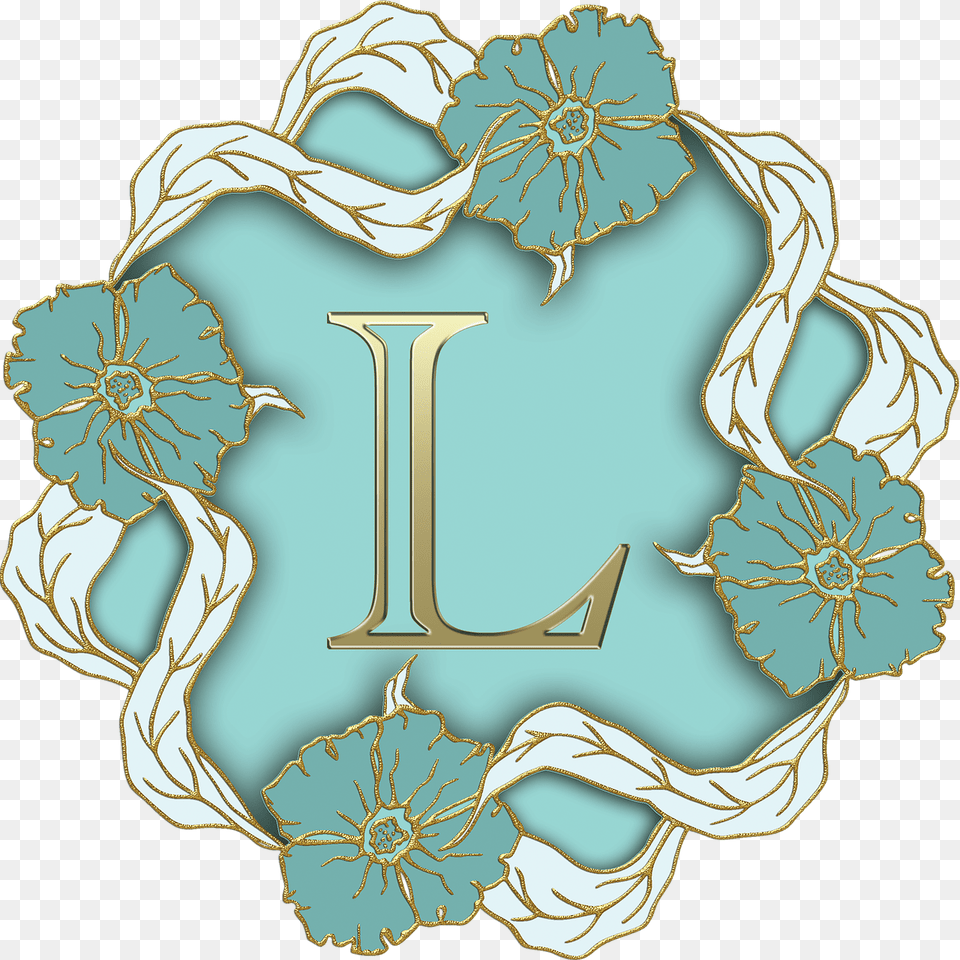 Flower Theme Capital Letter L, Herbal, Herbs, Pattern, Plant Free Transparent Png