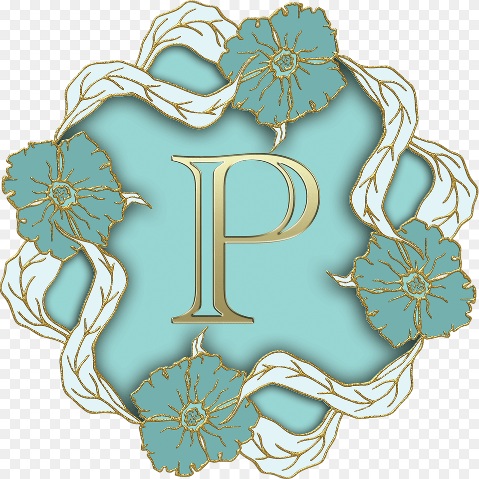 Flower Theme Capital Letter P, Pattern, Art, Graphics, Herbal Free Png Download