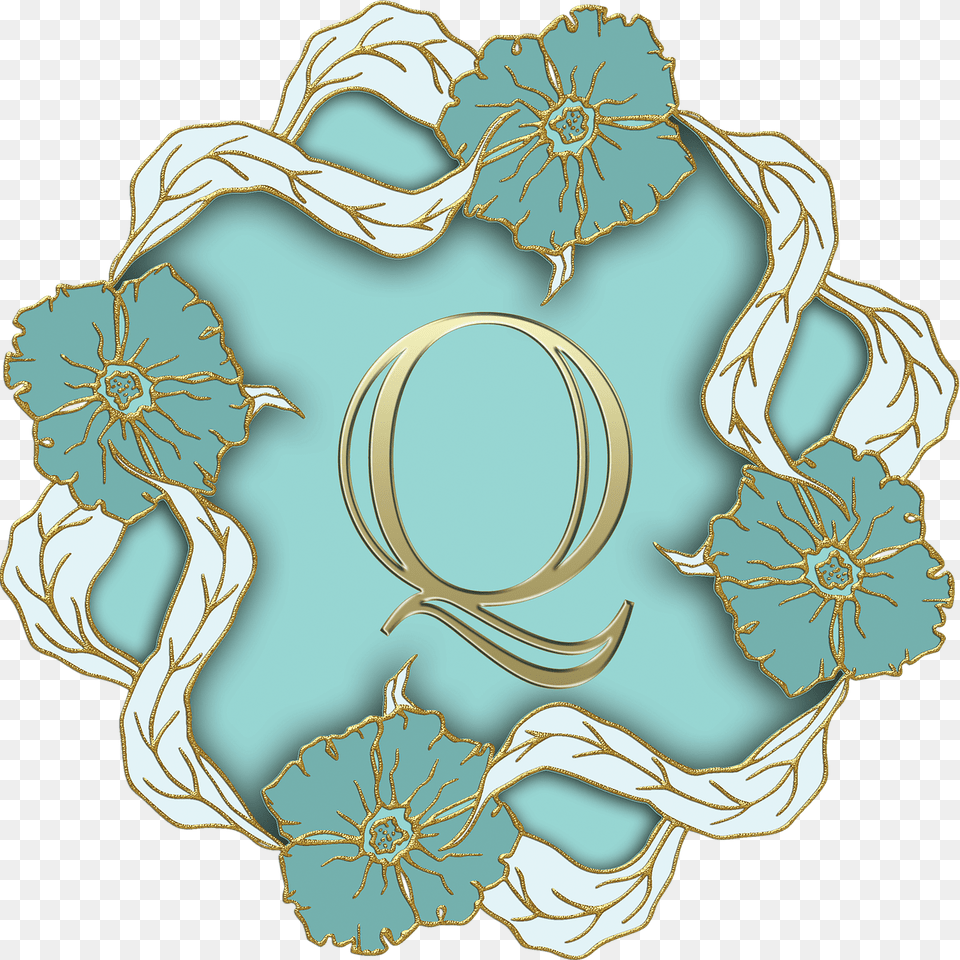Flower Theme Capital Letter Q, Pattern, Art, Floral Design, Graphics Png
