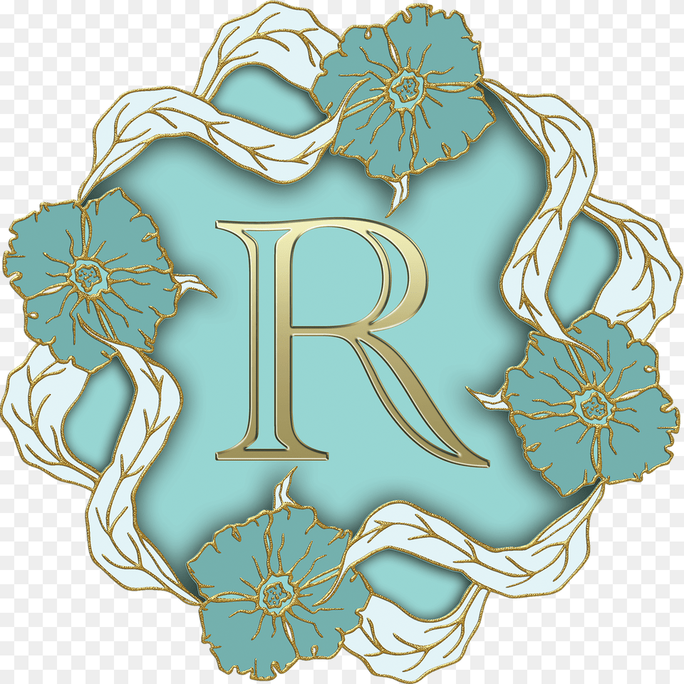 Flower Theme Capital Letter R, Pattern, Art, Graphics, Herbal Free Png