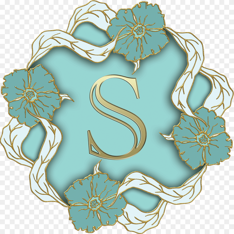 Flower Theme Capital Letter S, Art, Graphics, Pattern, Floral Design Free Png Download