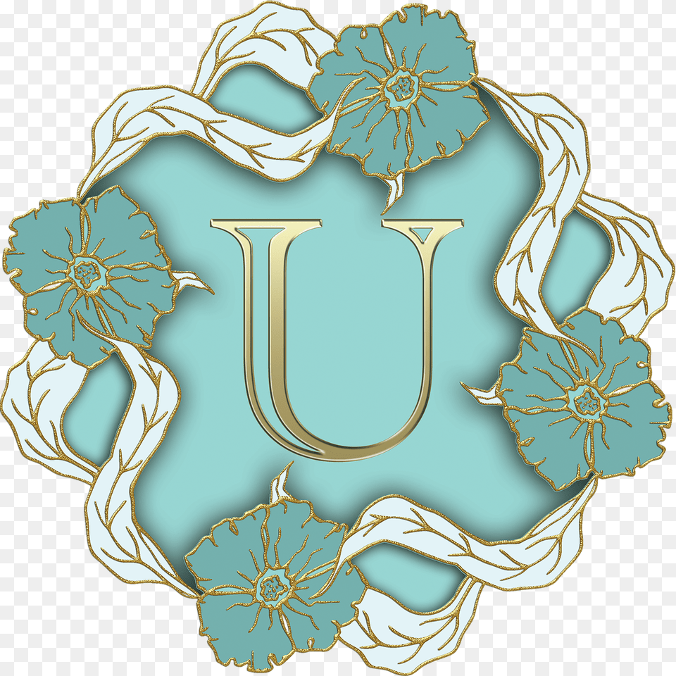 Flower Theme Capital Letter U, Art, Graphics, Pattern, Herbal Free Transparent Png