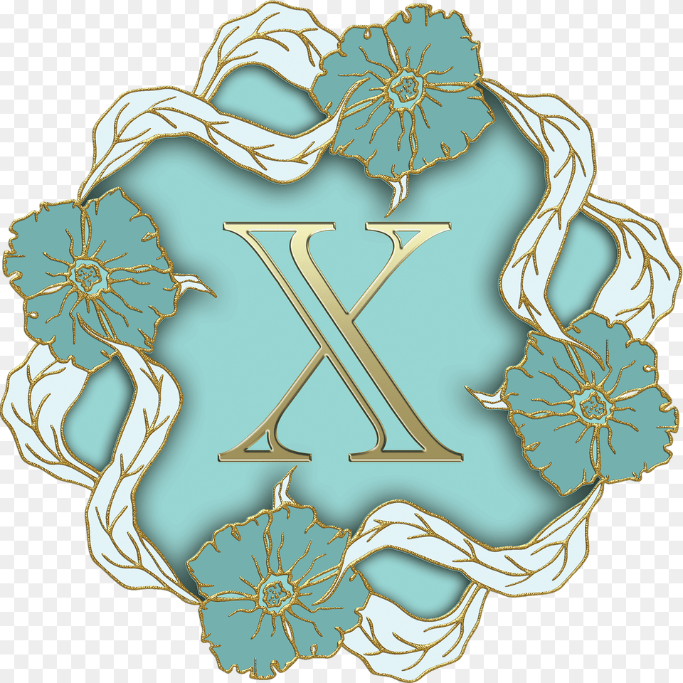 Flower Theme Capital Letter X, Pattern, Text Free Transparent Png