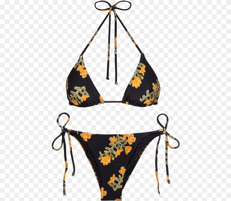 Flower Tie Side Bottom Swimsuit Top, Bikini, Clothing, Swimwear, Accessories Free Png