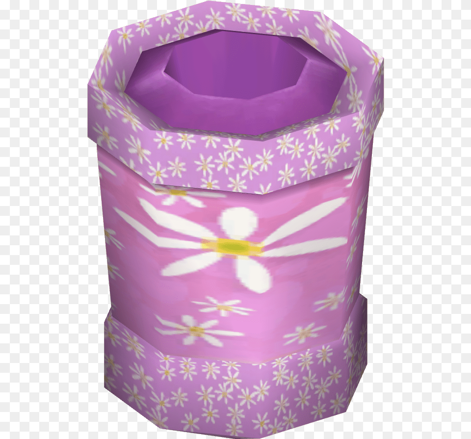 Flower Trashcan Bag, Tin, Can Png Image