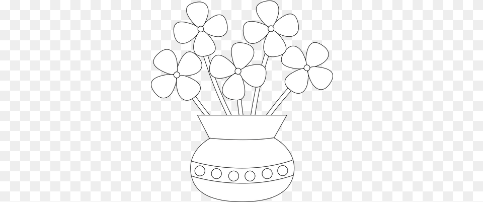 Flower Vase Black And White Happy Mothers Day Grandma Coloring Pages, Jar, Pottery, Chandelier, Lamp Free Transparent Png