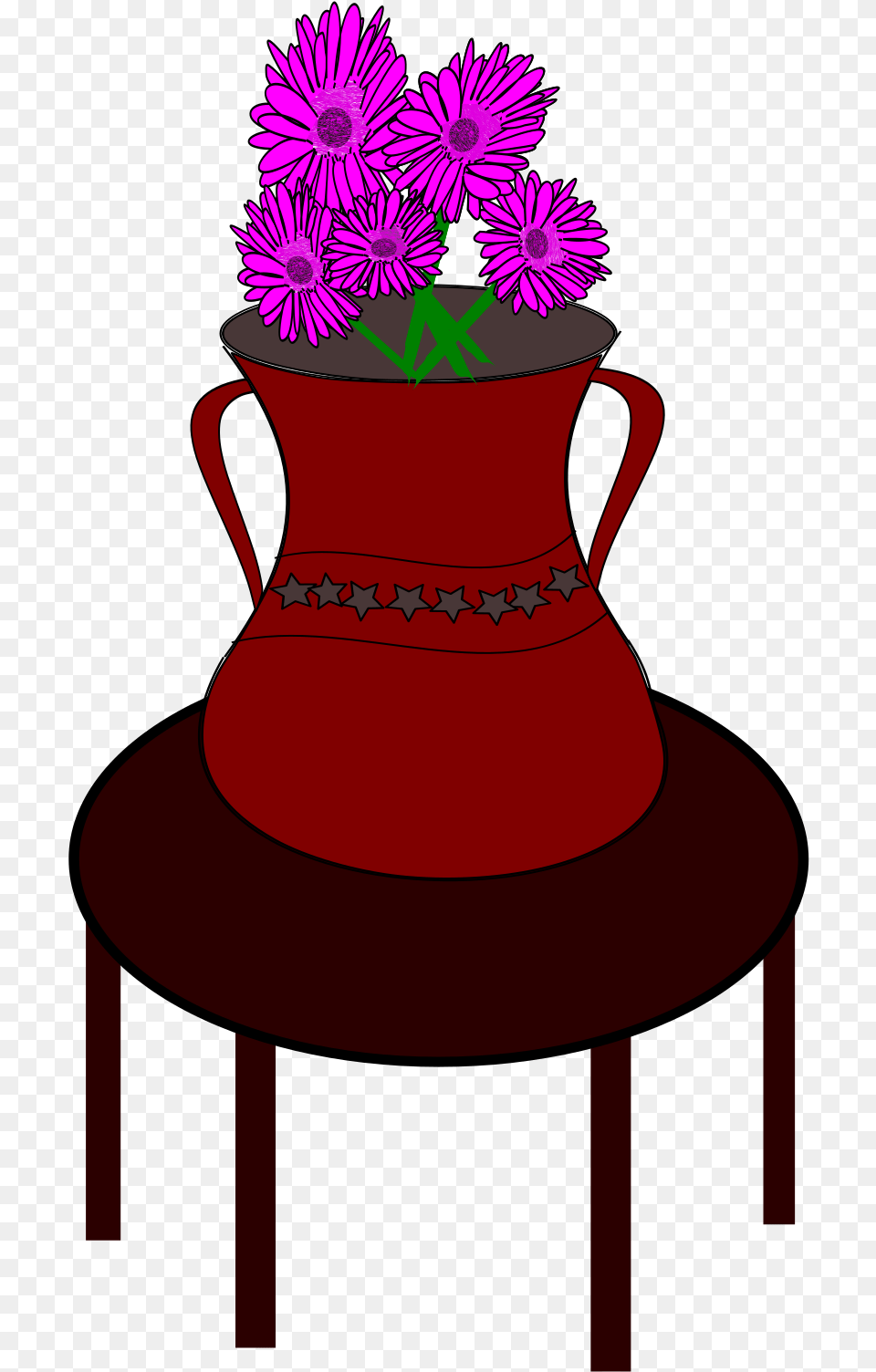 Flower Vase Clip Arts Flower Vase On The Table, Jar, Pottery, Plant Free Png