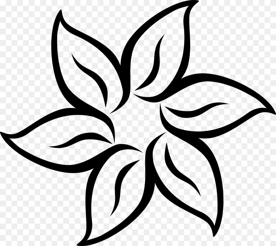 Flower Vector Black And White Corner, Stencil, Pattern, Art, Floral Design Free Png