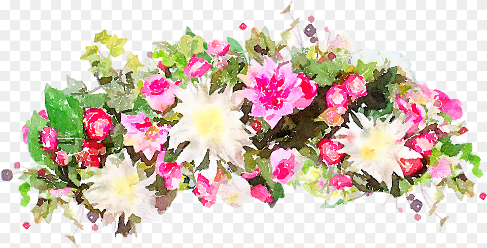 Flower Watercolor Icons And Flower Watercolor, Flower Arrangement, Flower Bouquet, Plant, Art Png