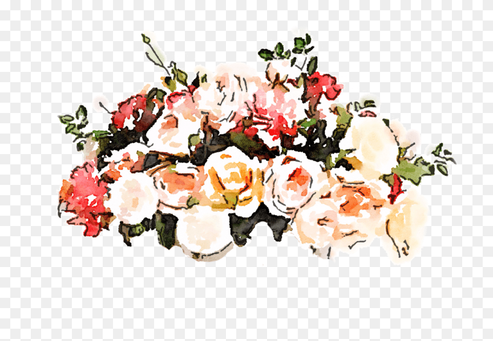Flower Watercolor Hd, Art, Floral Design, Flower Arrangement, Flower Bouquet Png Image