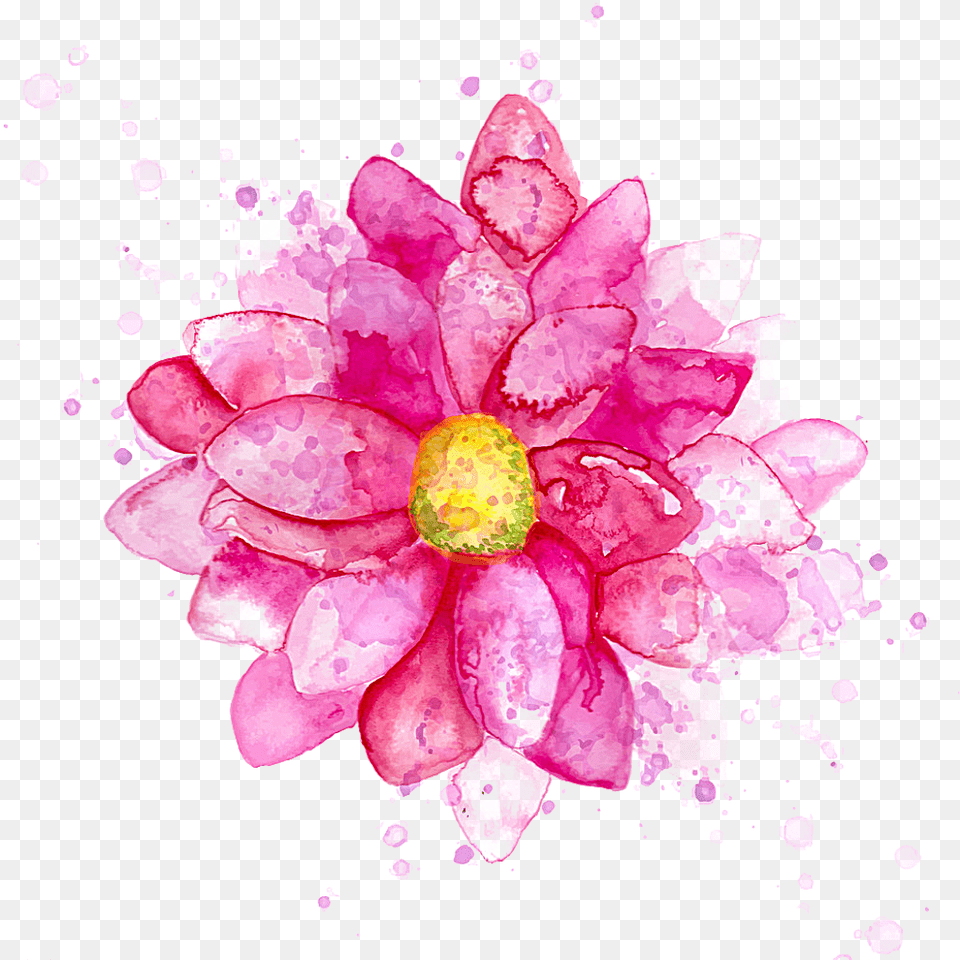 Flower Watercolor Painting Drawing Water Flower Painting, Plant, Petal, Dahlia, Anemone Free Png