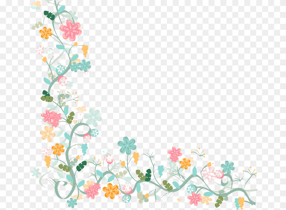 Flower Watercolor Painting Floral Border For Photoshop, Art, Floral Design, Graphics, Pattern Free Transparent Png