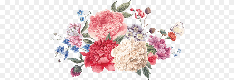 Flower Watercolor Painting Illustration Flowers Arranged Vector, Carnation, Plant, Rose Free Transparent Png