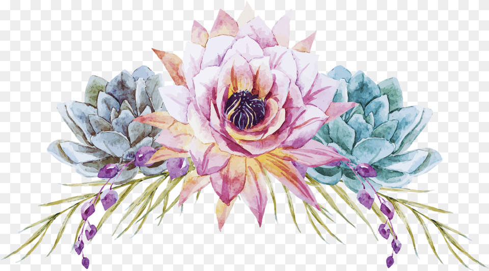 Flower Watercolor Vector Design Watercolor Flowers Vector, Art, Plant, Pattern, Graphics Free Transparent Png