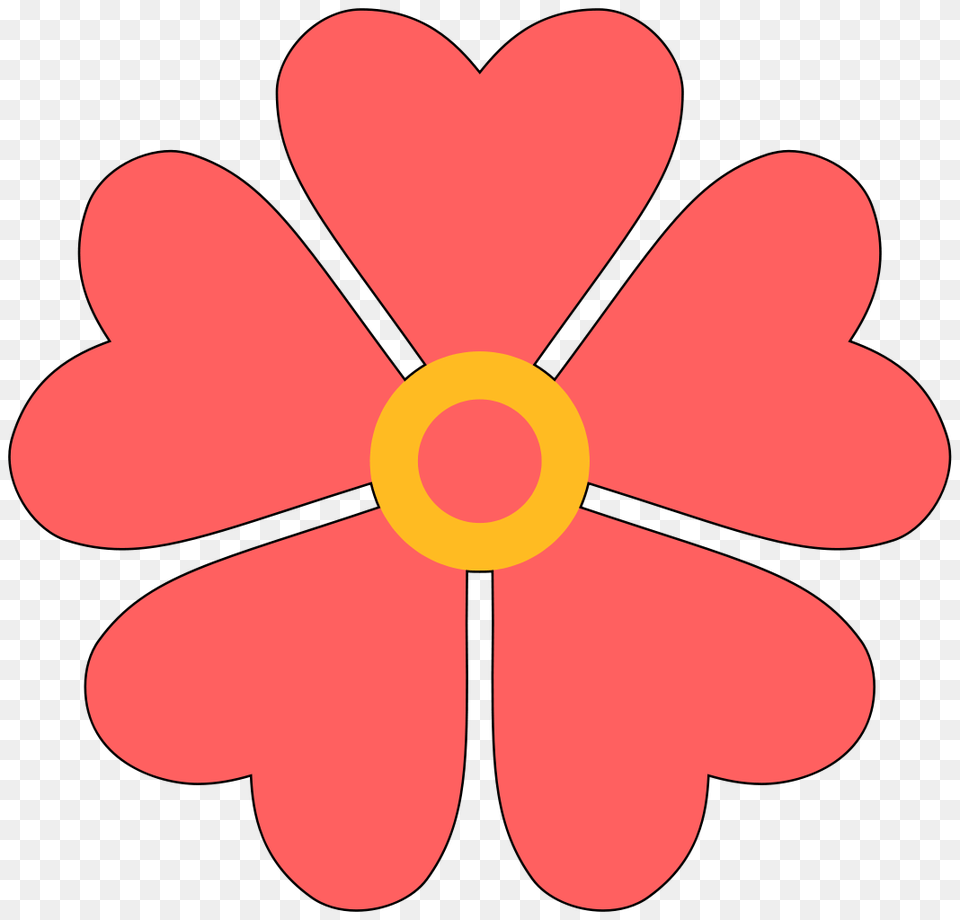 Flower With Heart Shaped Petals, Daisy, Petal, Plant, Anemone Png