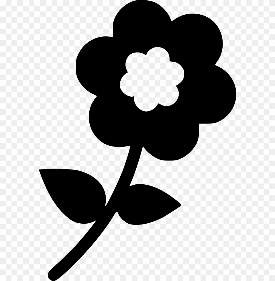 Flower With Leaves Scalable Vector Graphics, Stencil, Plant, Anemone, Silhouette Png Image