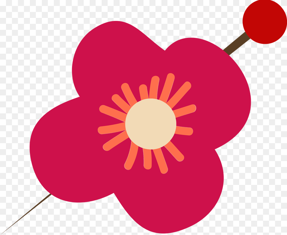 Flower With Pin Clipart, Anemone, Anther, Plant, Petal Free Png