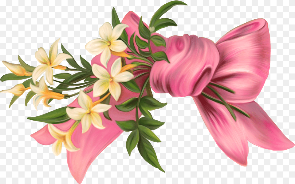 Flower With Ribbon, Plant, Flower Arrangement, Flower Bouquet, Graphics Png Image
