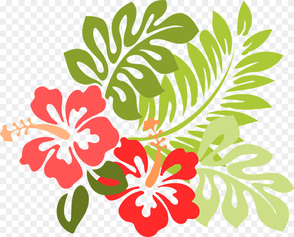 Flower With Vines Clipart, Hibiscus, Plant, Herbal, Herbs Free Png