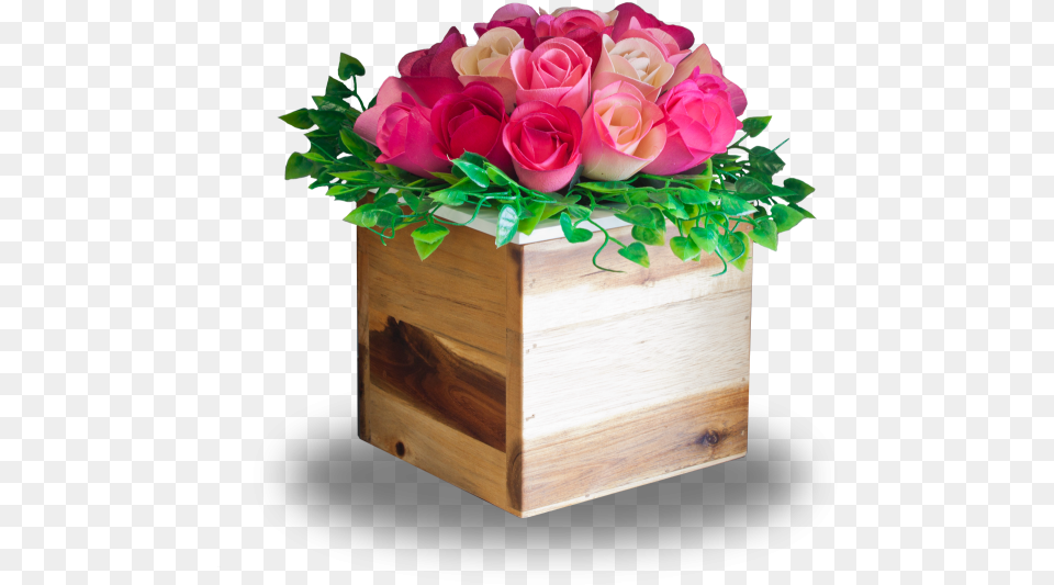Flower Wood Box, Jar, Rose, Flower Arrangement, Flower Bouquet Png Image