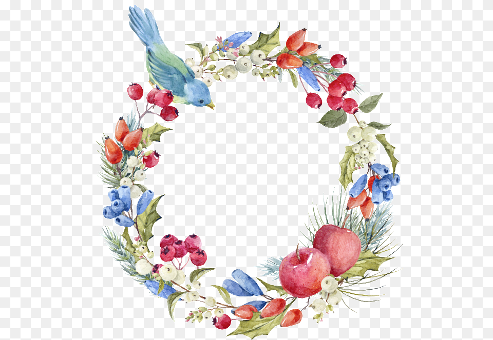 Flower Wreath, Animal, Bird, Produce, Plant Png Image
