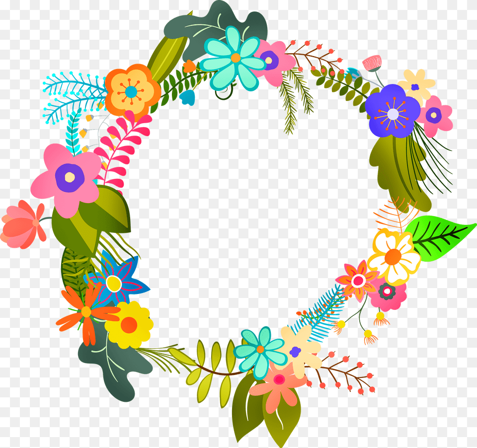 Flower Wreath Clipart, Art, Floral Design, Graphics, Pattern Png